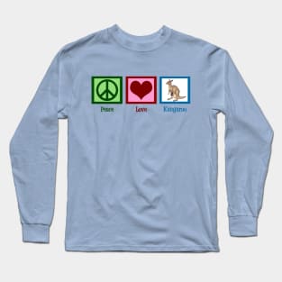 Peace Love Kangaroos Long Sleeve T-Shirt